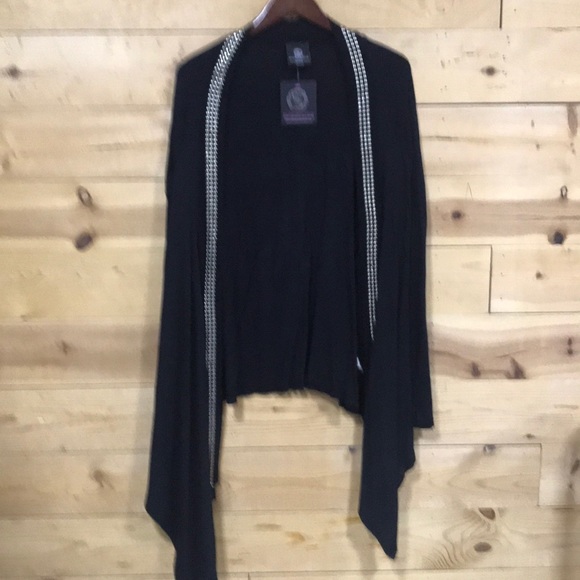 NWT Scandalicious Swarovski crystal rhinestone bling cross rodeo cardigan MEDIUM - Picture 12 of 13